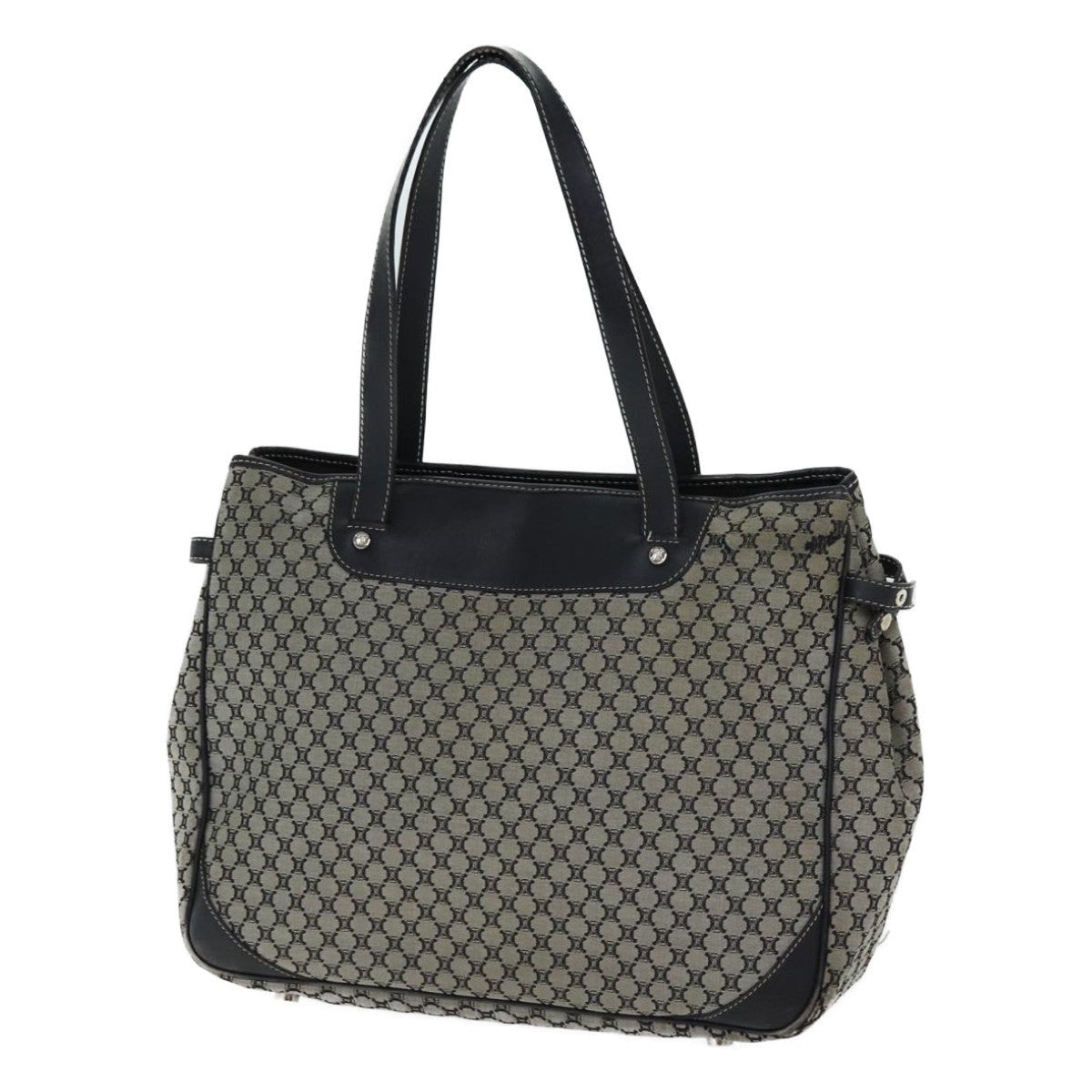 CELINE Macadam Canvas Hand Bag Gray - 3