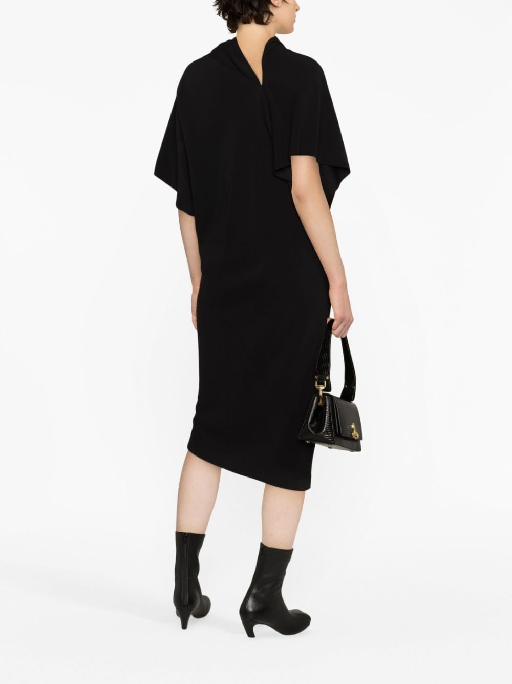 high-neck cut-out midi dress - 2