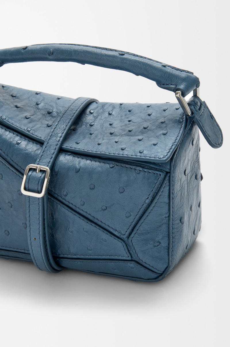 Mini Featherlight Puzzle bag in ostrich 12
