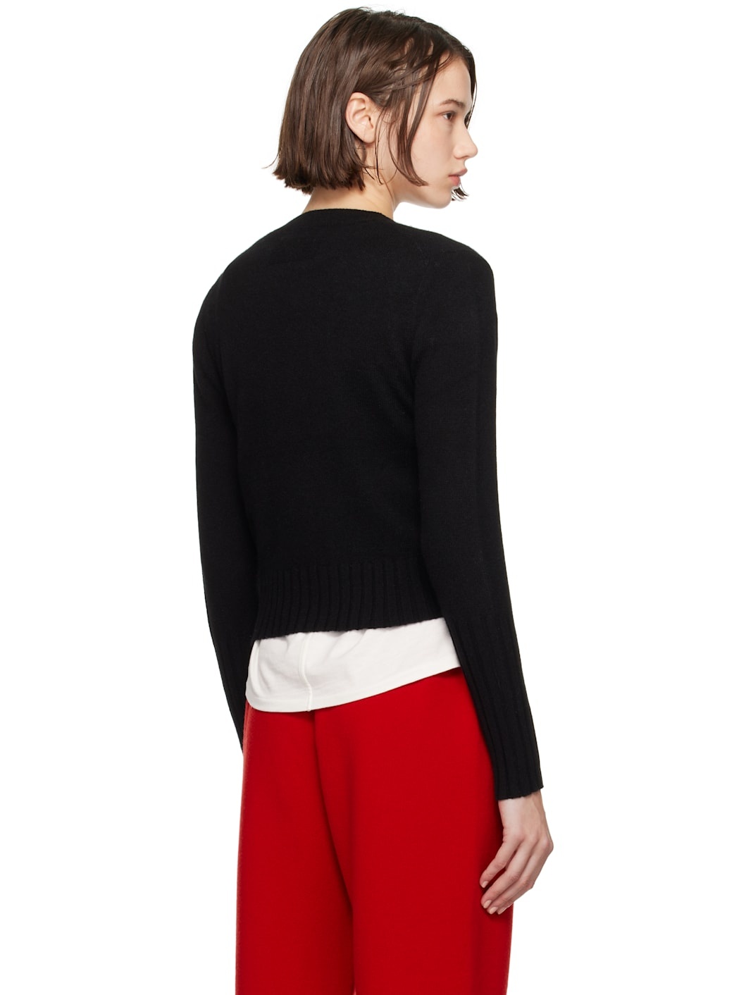 Black Shrunken Crew Sweater - 3