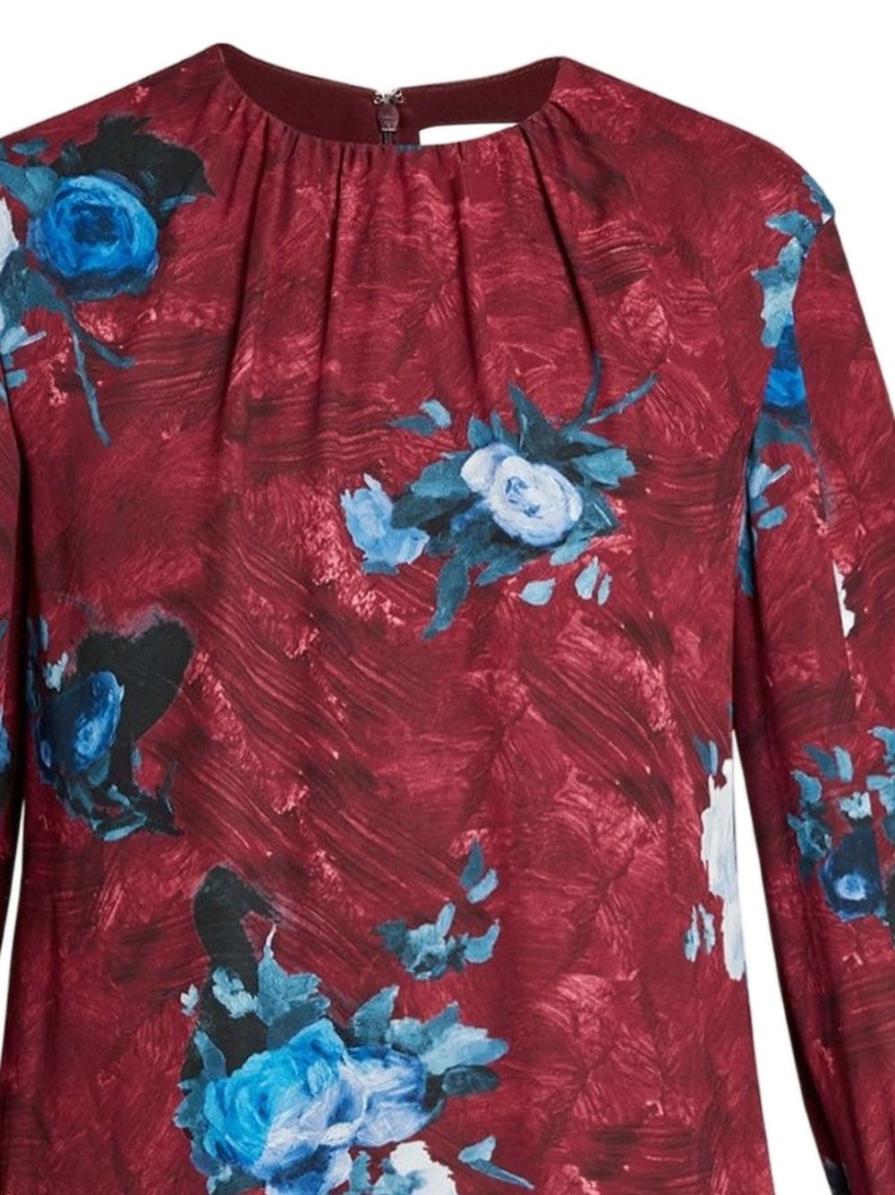 floral-print long-sleeve blouse - 2