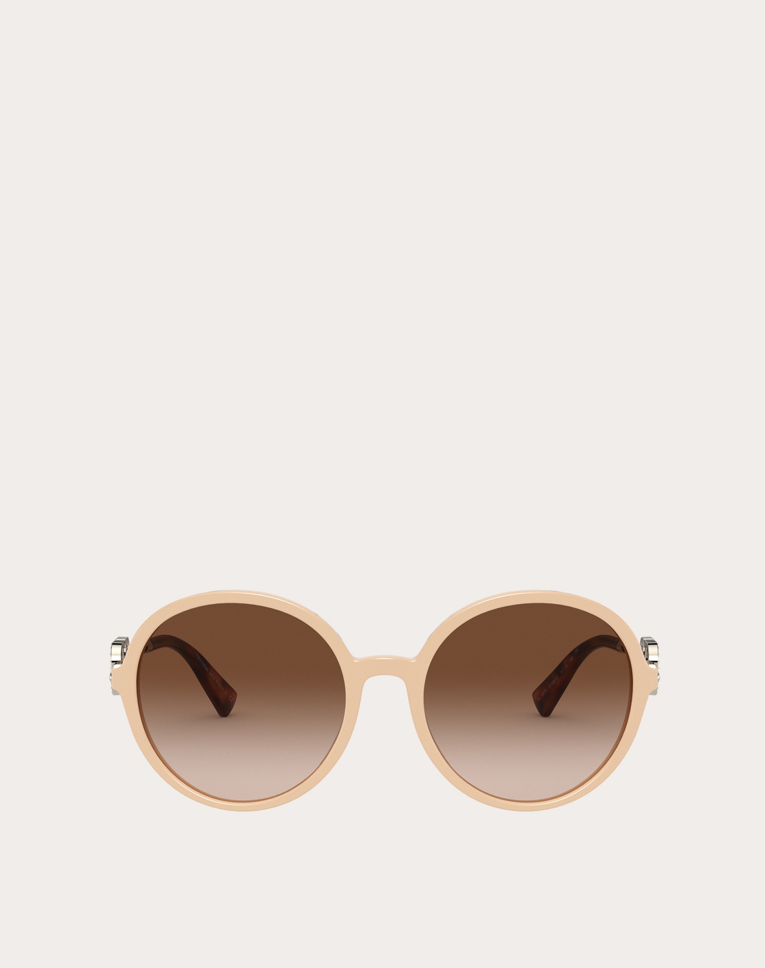 ROUND ACETATE FRAME WITH VLOGO SIGNATURE CRYSTALS - 1