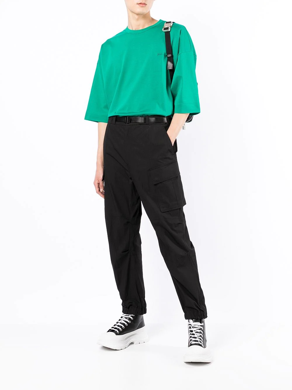 tapered-leg cargo trousers - 2