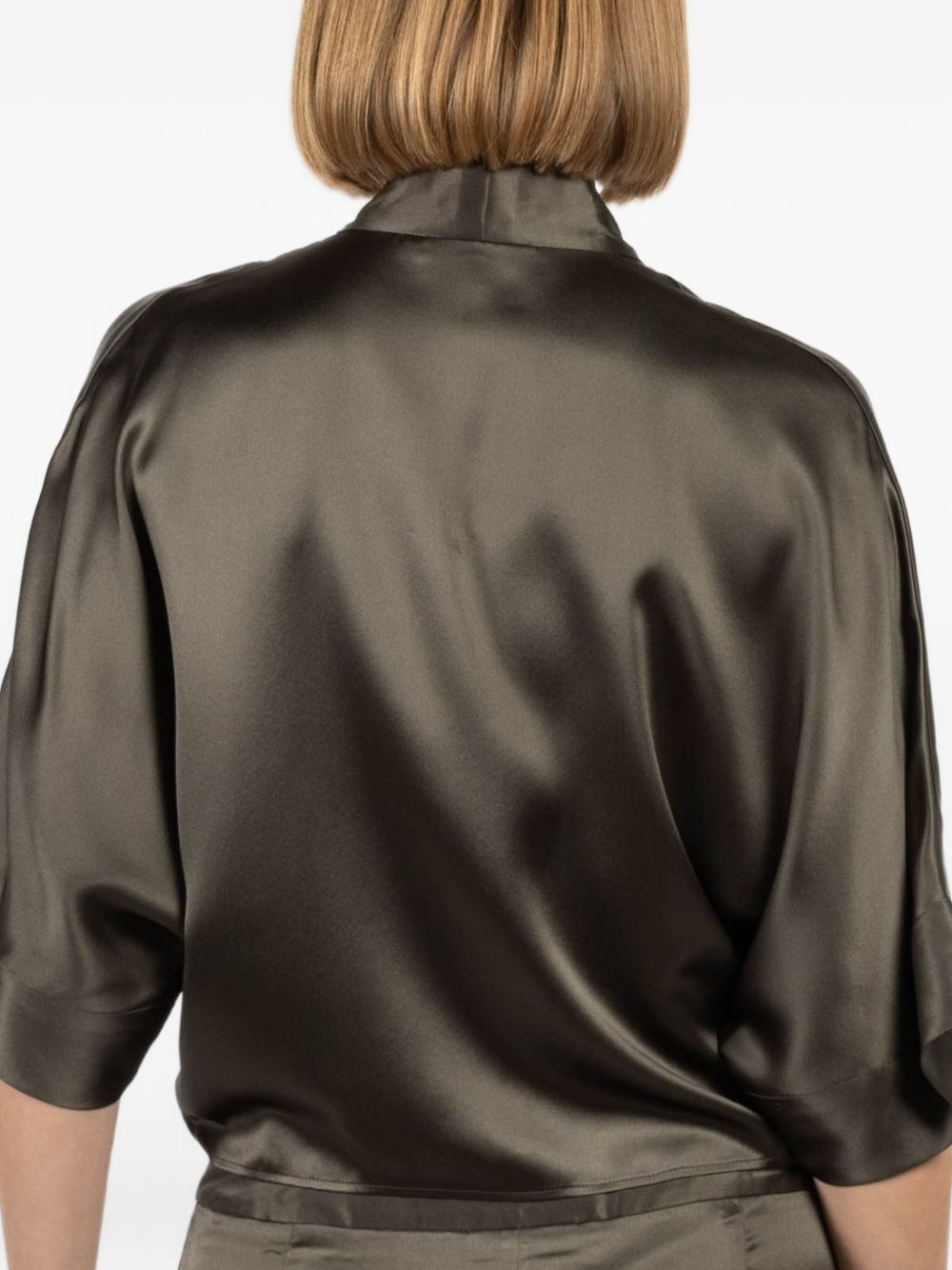 tie-front short-sleeve blouse - 3