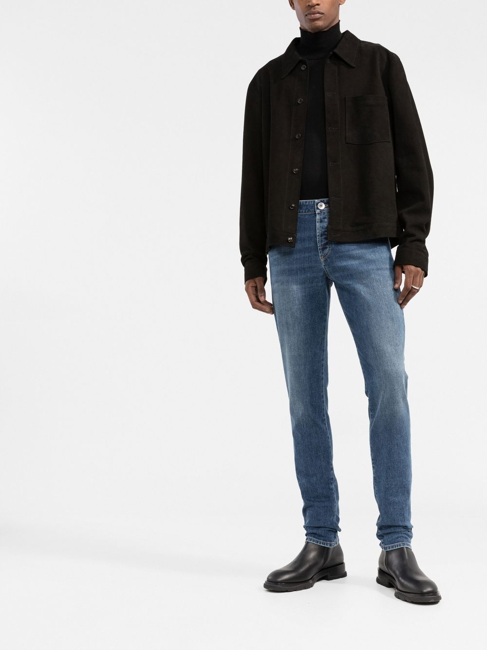 faded wash skinny jeans - 2