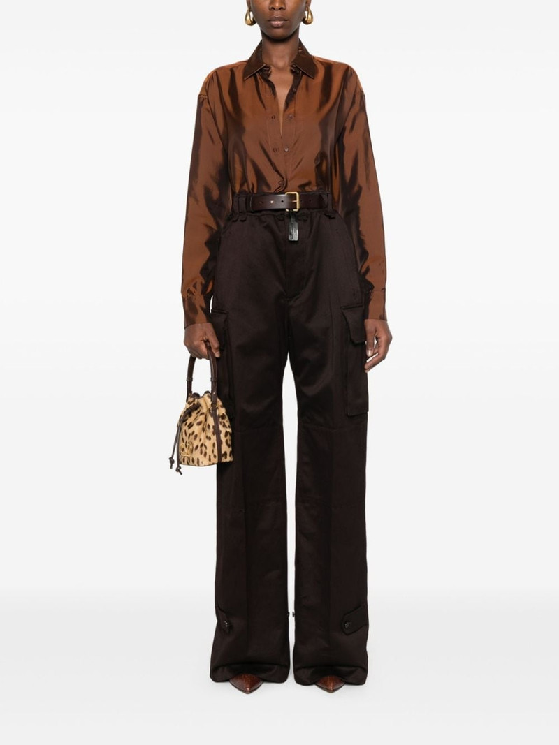 SAINT LAURENT logo-embroidered trousers outlook