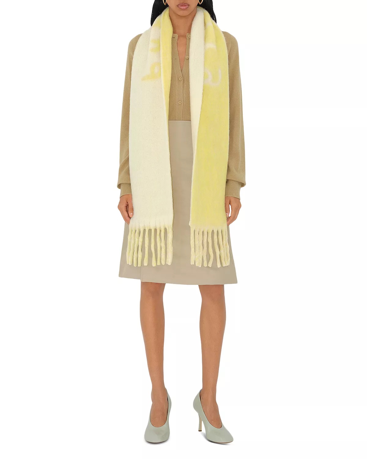 Reversible Logo Wool Blend Scarf - 5