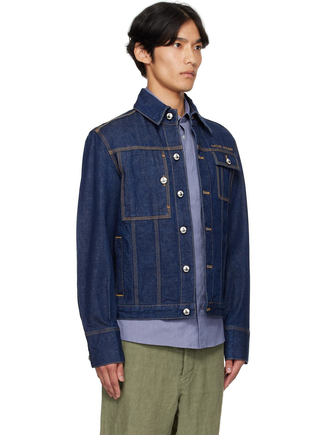 Navy Worker Denim Jacket - 2