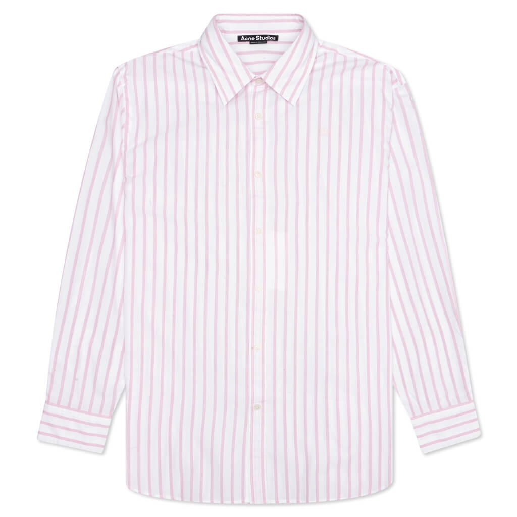 ACNE STUDIOS LONG SLEEVE SHIRT - WHITE/PINK - 1