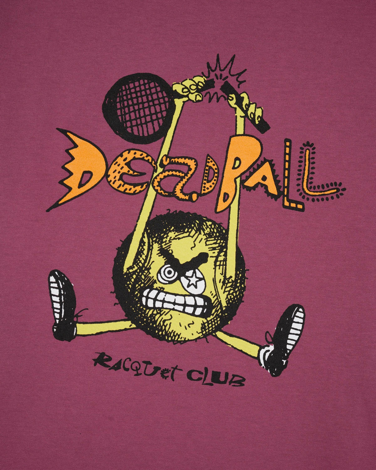 Deadball Racquet Club T-shirt - Raspberry - 2