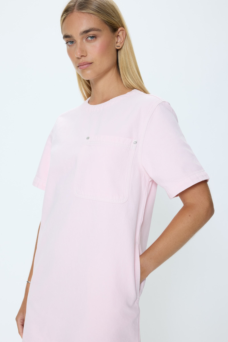 REMI DENIM DRESS - BLUSH 4