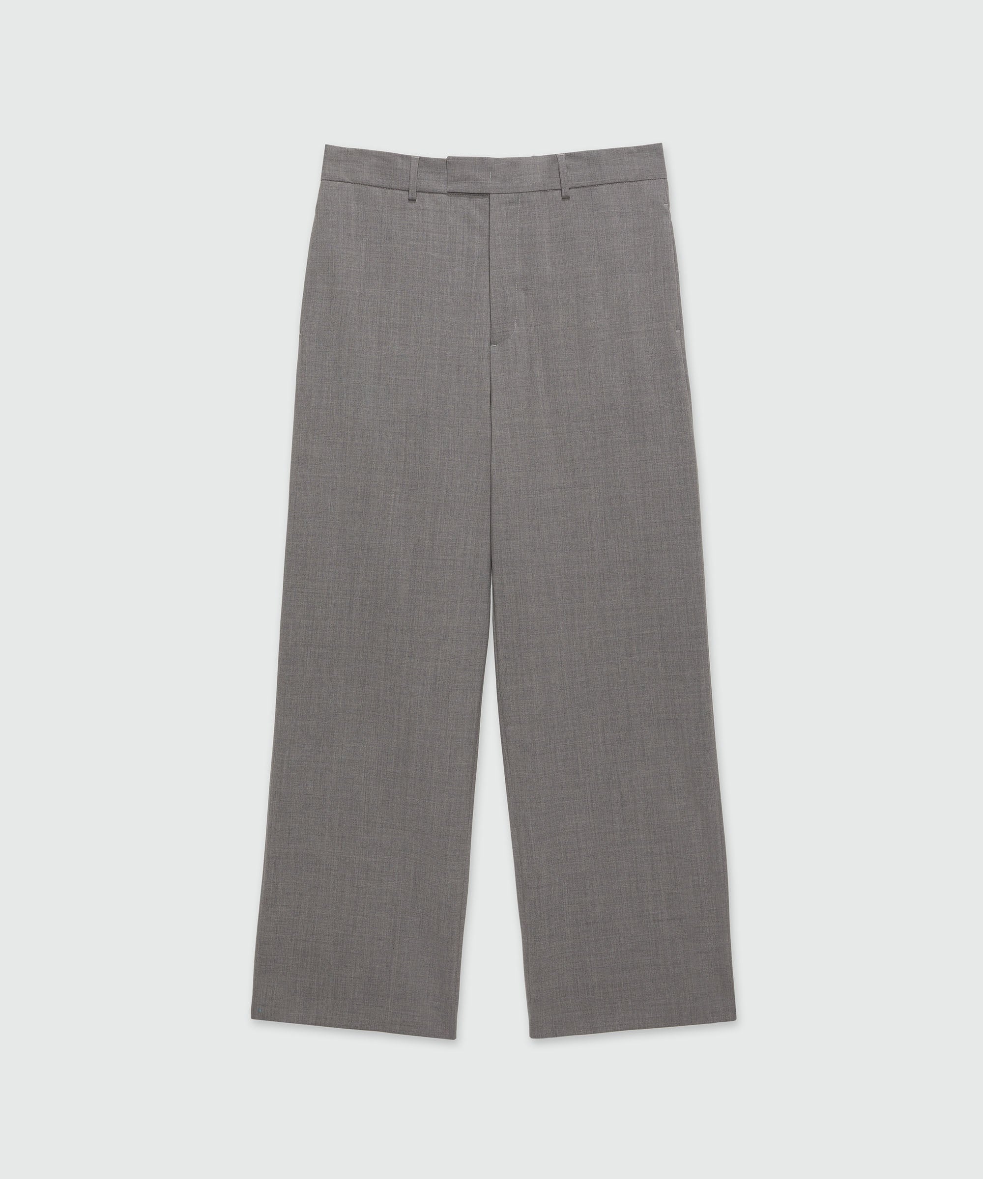 Gray virgin wool trousers - 1