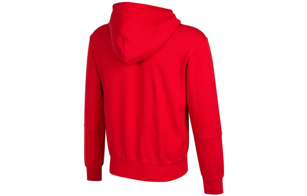 Men's Air Jordan Woven Label Logo Sports Hooded Jacket Red DH7727-687 - 3