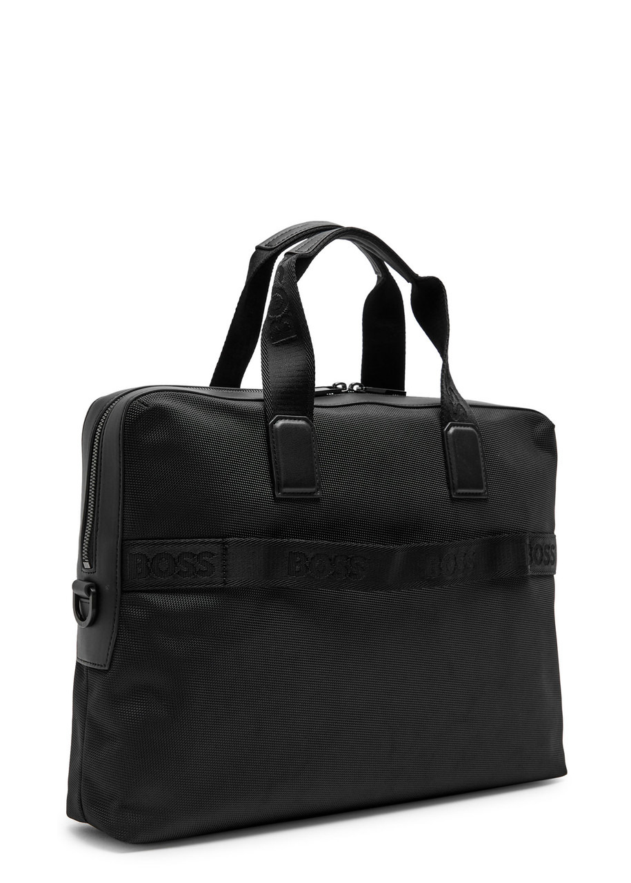 Boss Logo Woven Shell Briefcase - 2