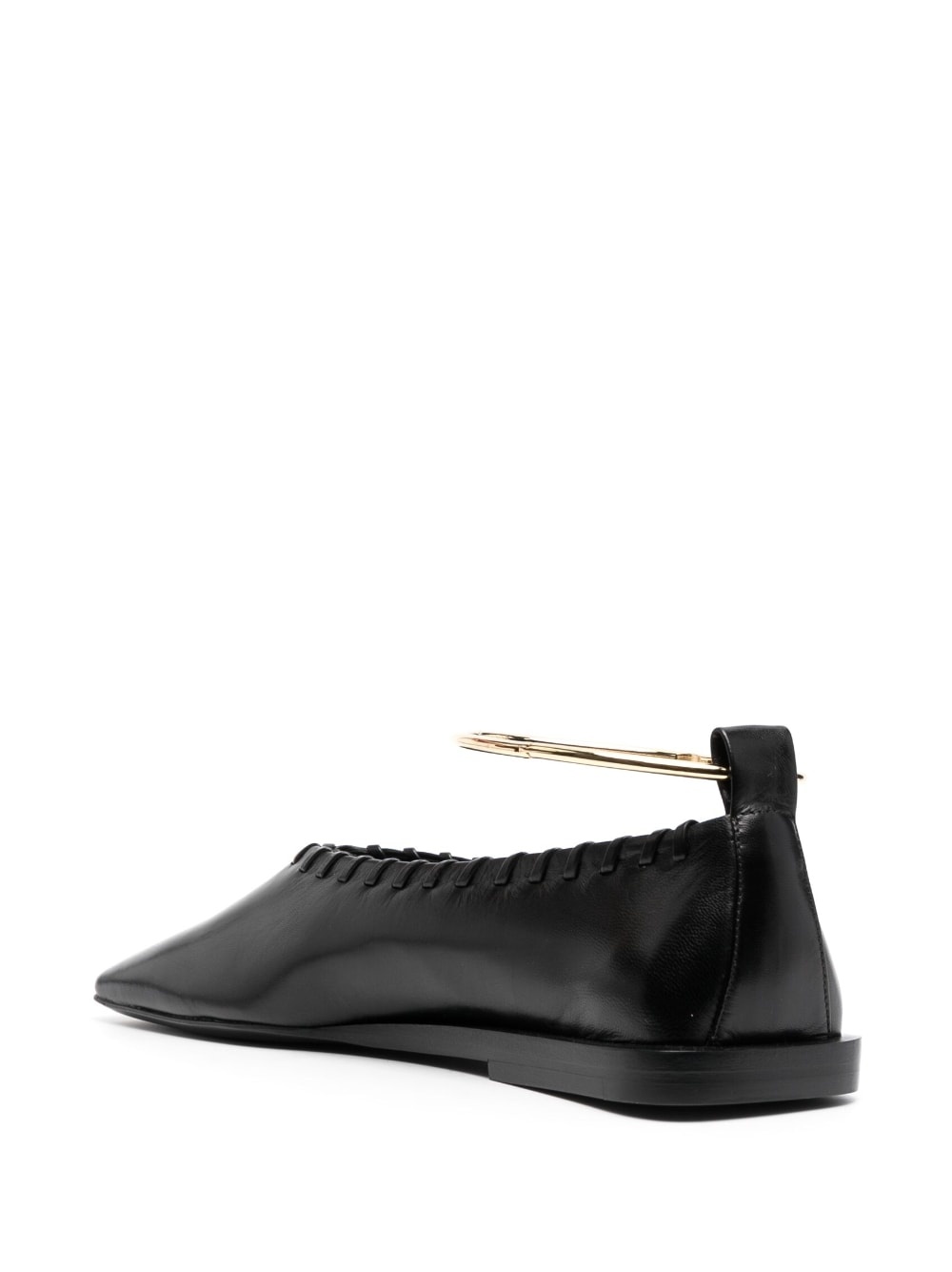 ring-detail ballerina shoes - 3