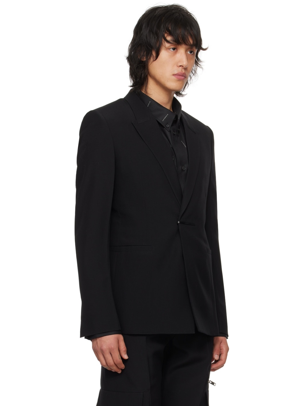 Black Slim-Fit Blazer - 2