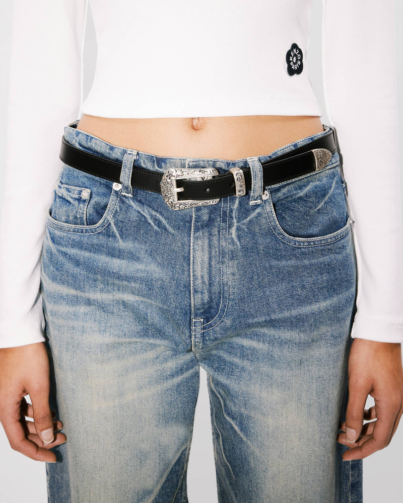'KENZO Buckle' western leather belt 4