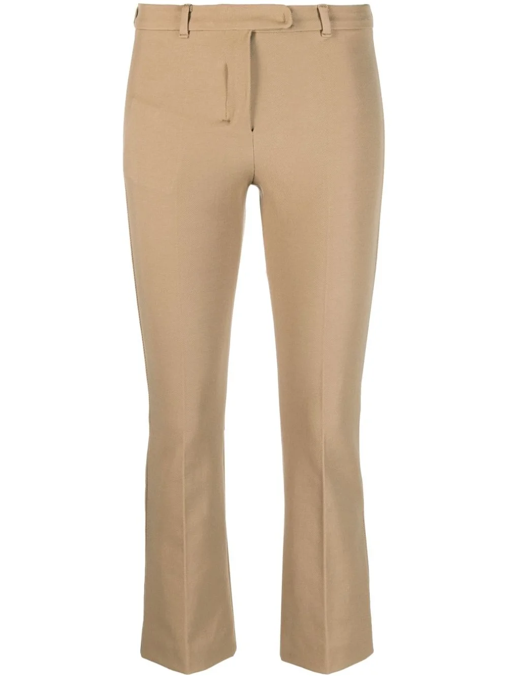 cropped cotton-blend trousers - 1