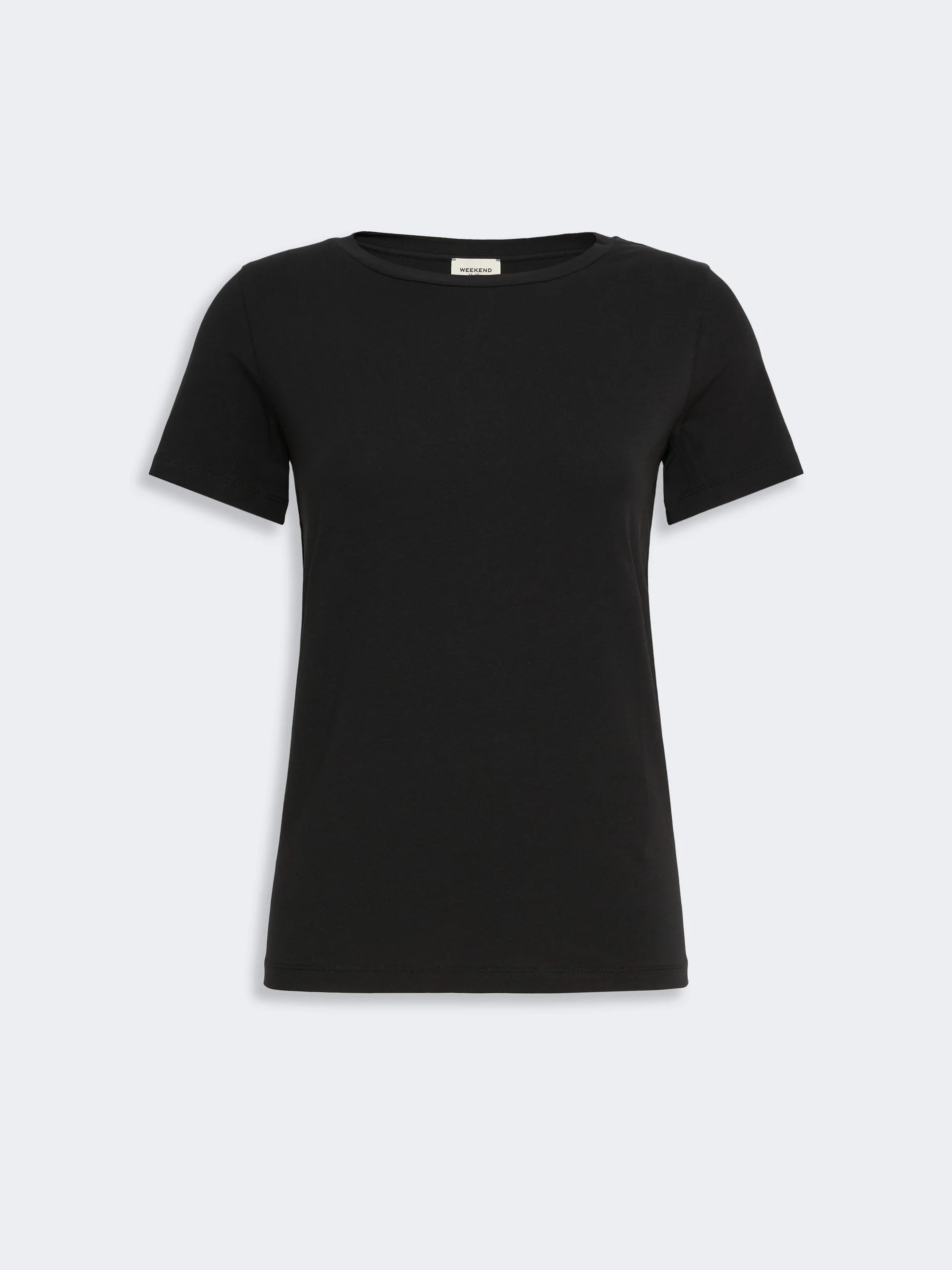 MULTIB Stretch jersey basic T-shirt - BLACK - 1