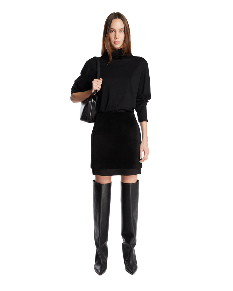 Jil Sander Black Layered Skirt outlook