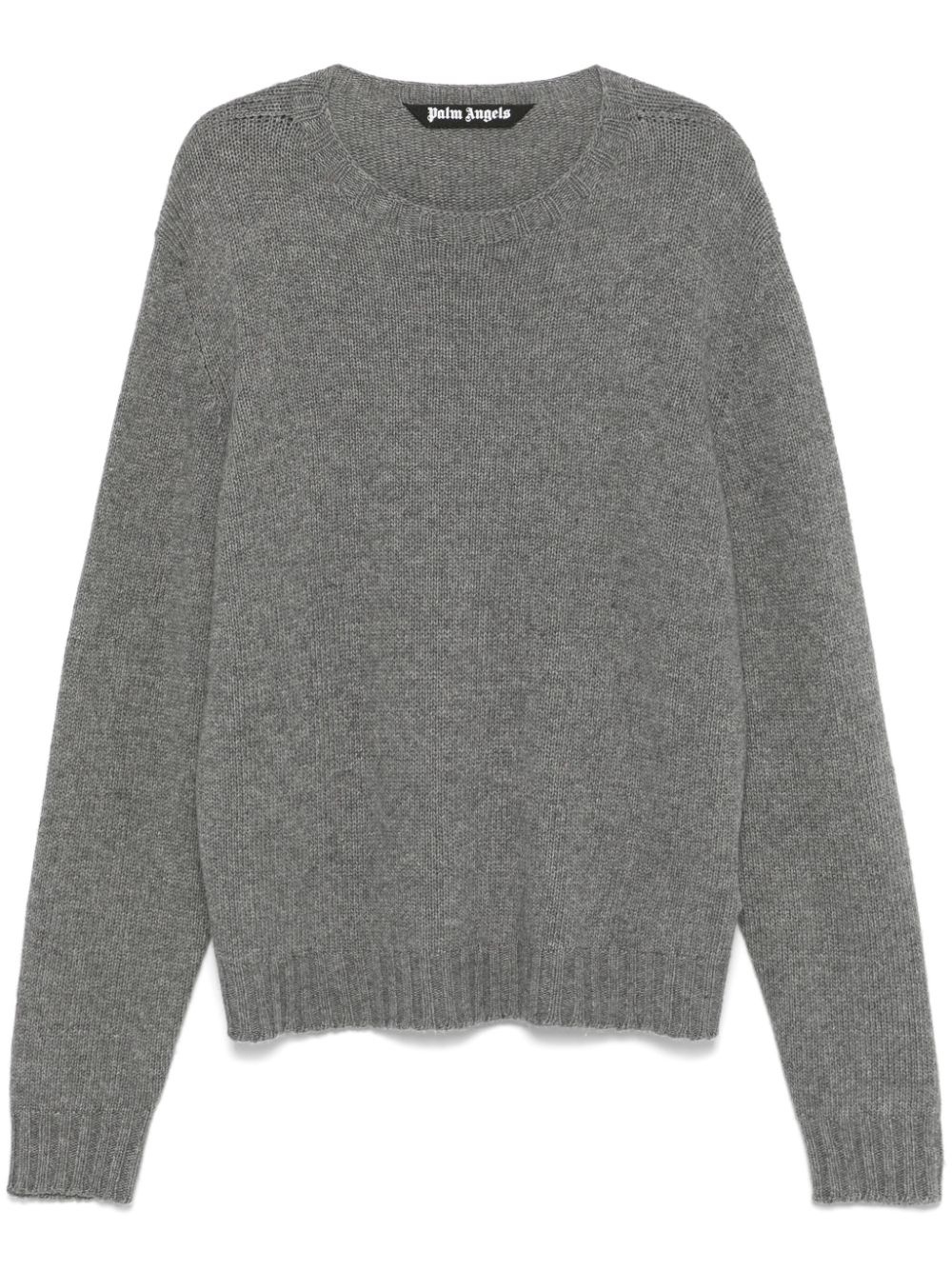 curved-logo sweater - 1