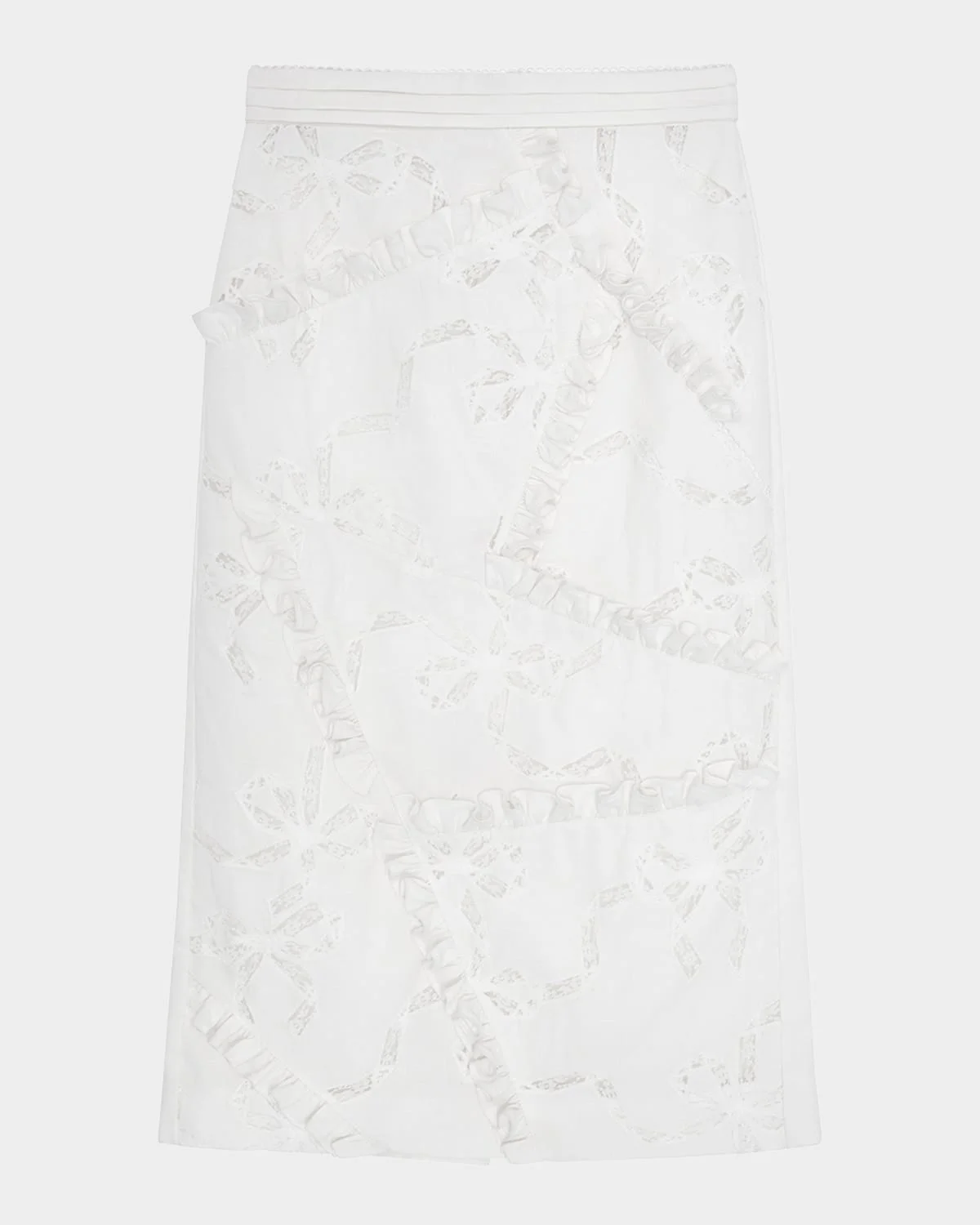 Lace Bow Patchwork Skirt - 1