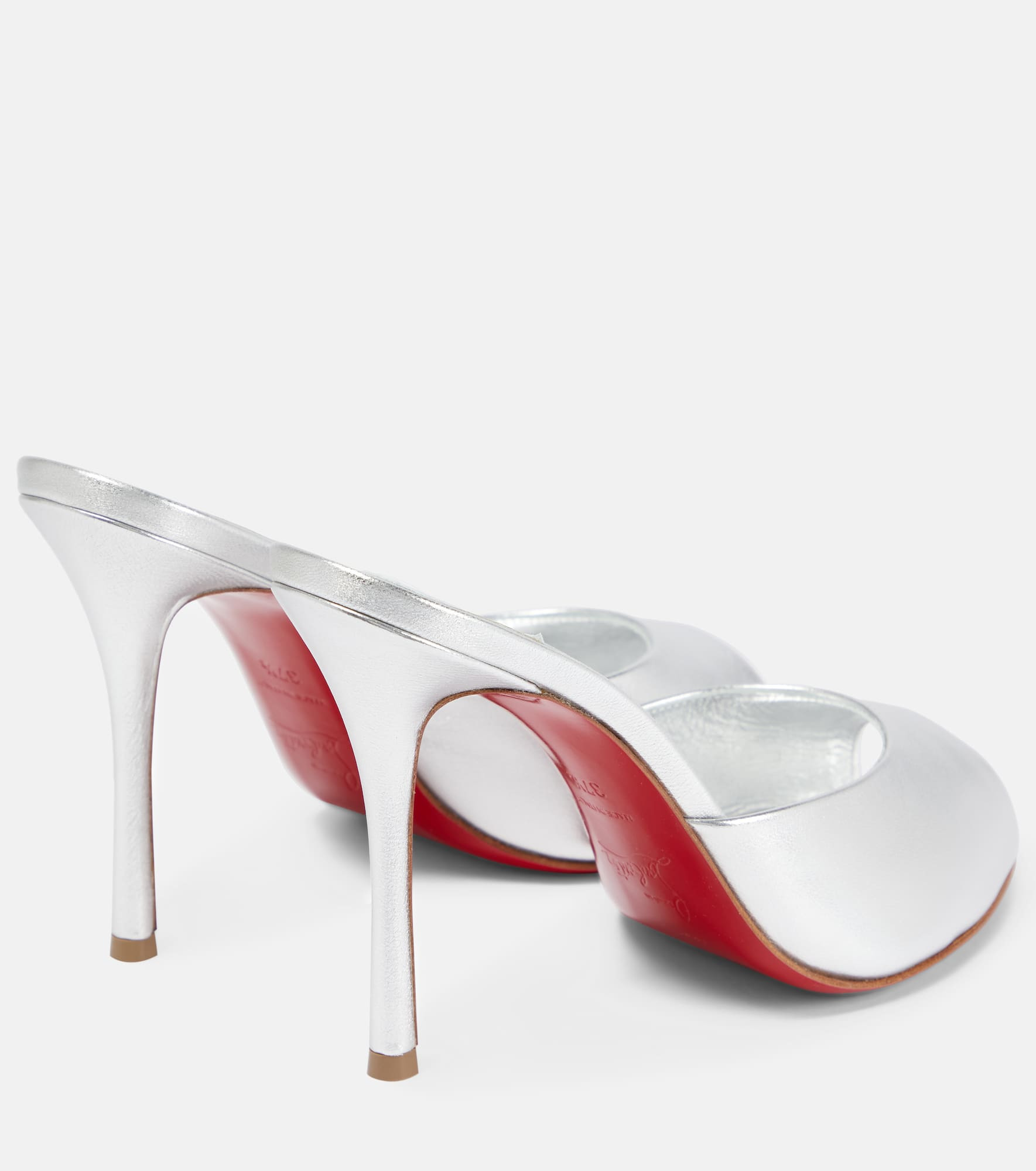 Dolly metallic leather mules - 3