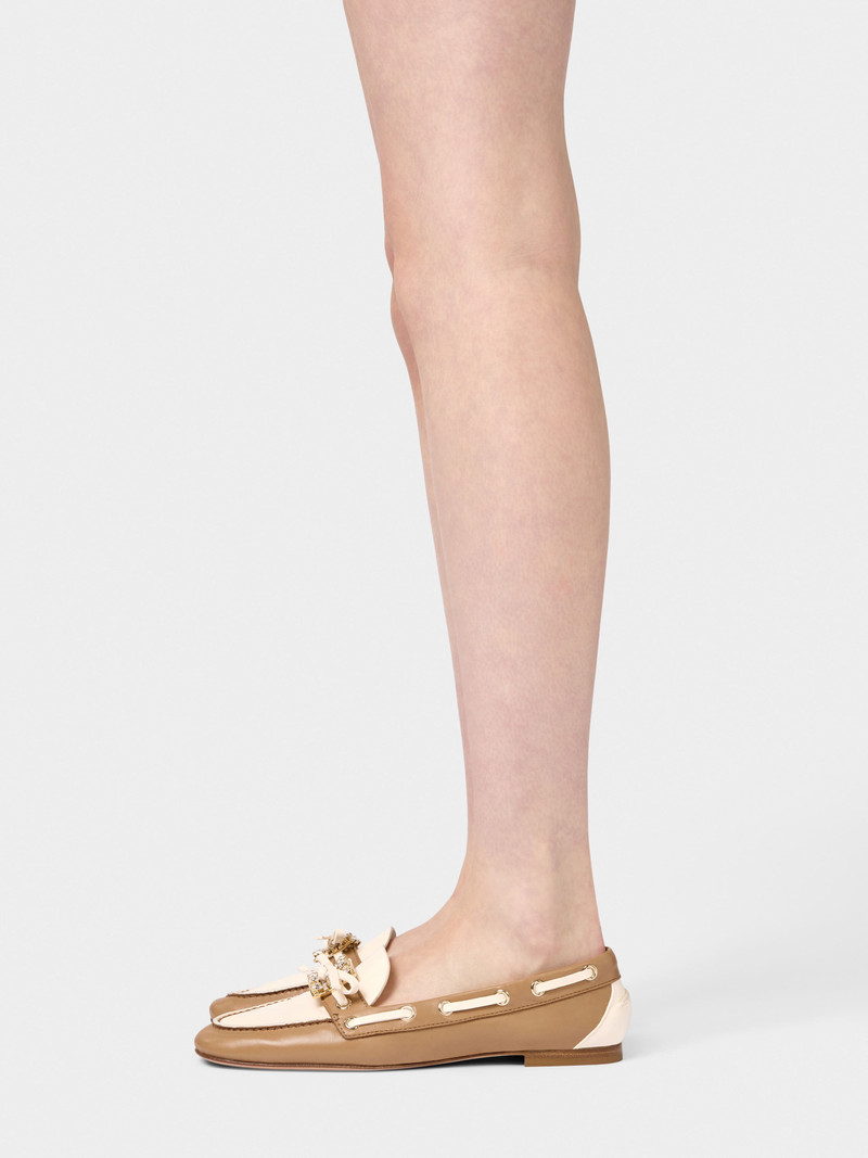 Roger Vivier Très Vivier Boat Loafers in leather outlook