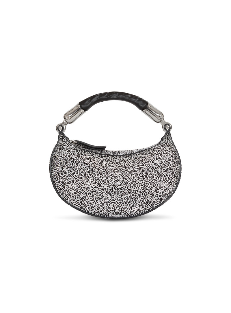 Ebene Mini bag in suede and crystals 1