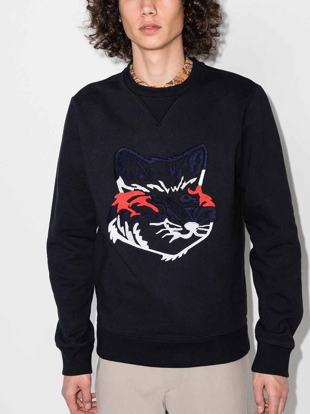 embroidered fox motif sweatshirt - 2