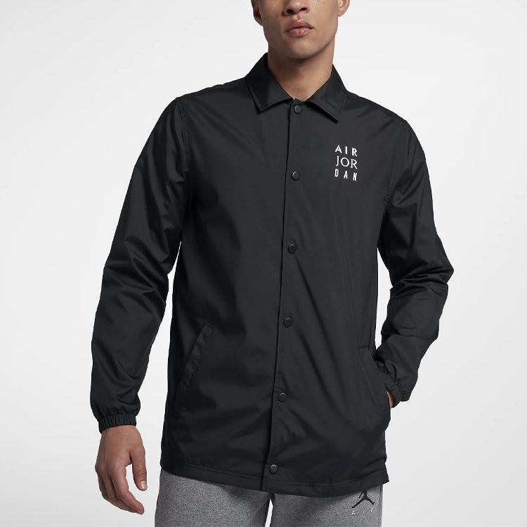 Air Jordan Jumpman Coaches lapel Coach Jacket Black AJ6796-010 - 3