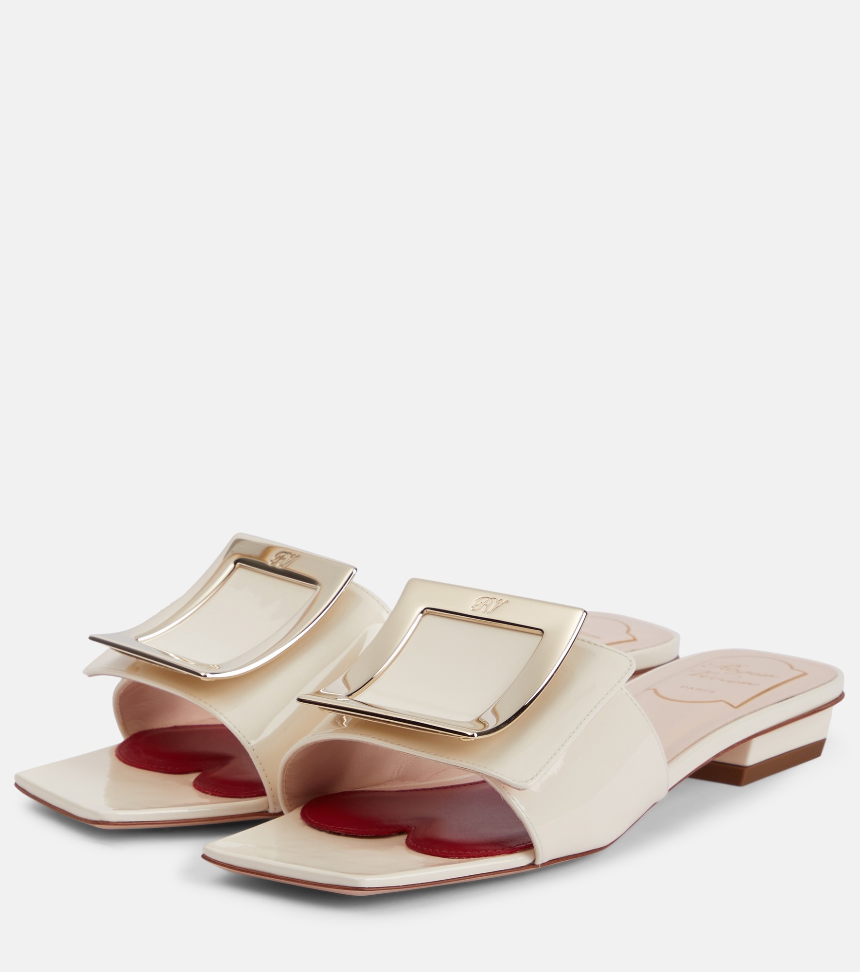 Belle Vivier 25 patent leather slides - 5