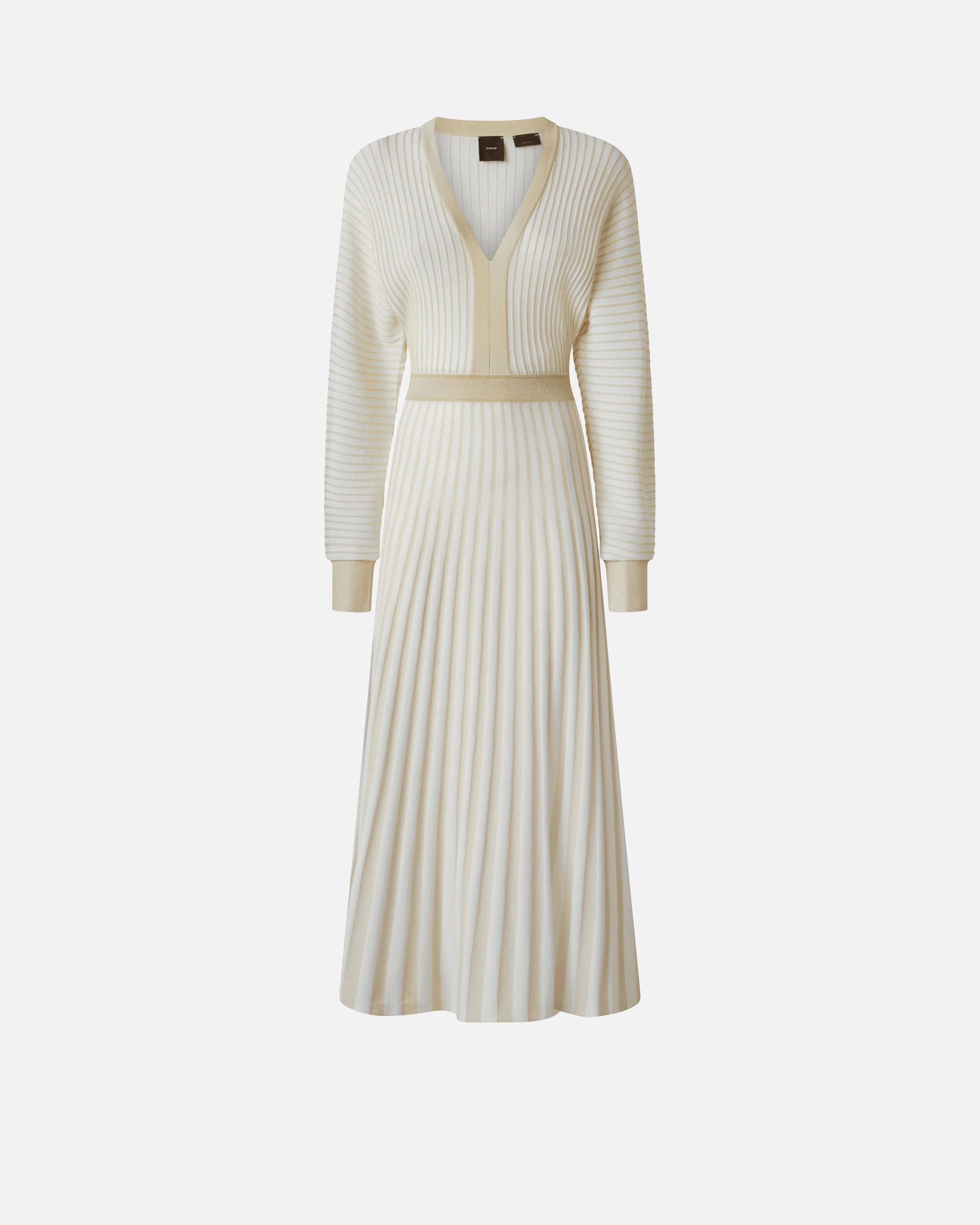 LONG DRESS IN METALLIC KNIT - 1