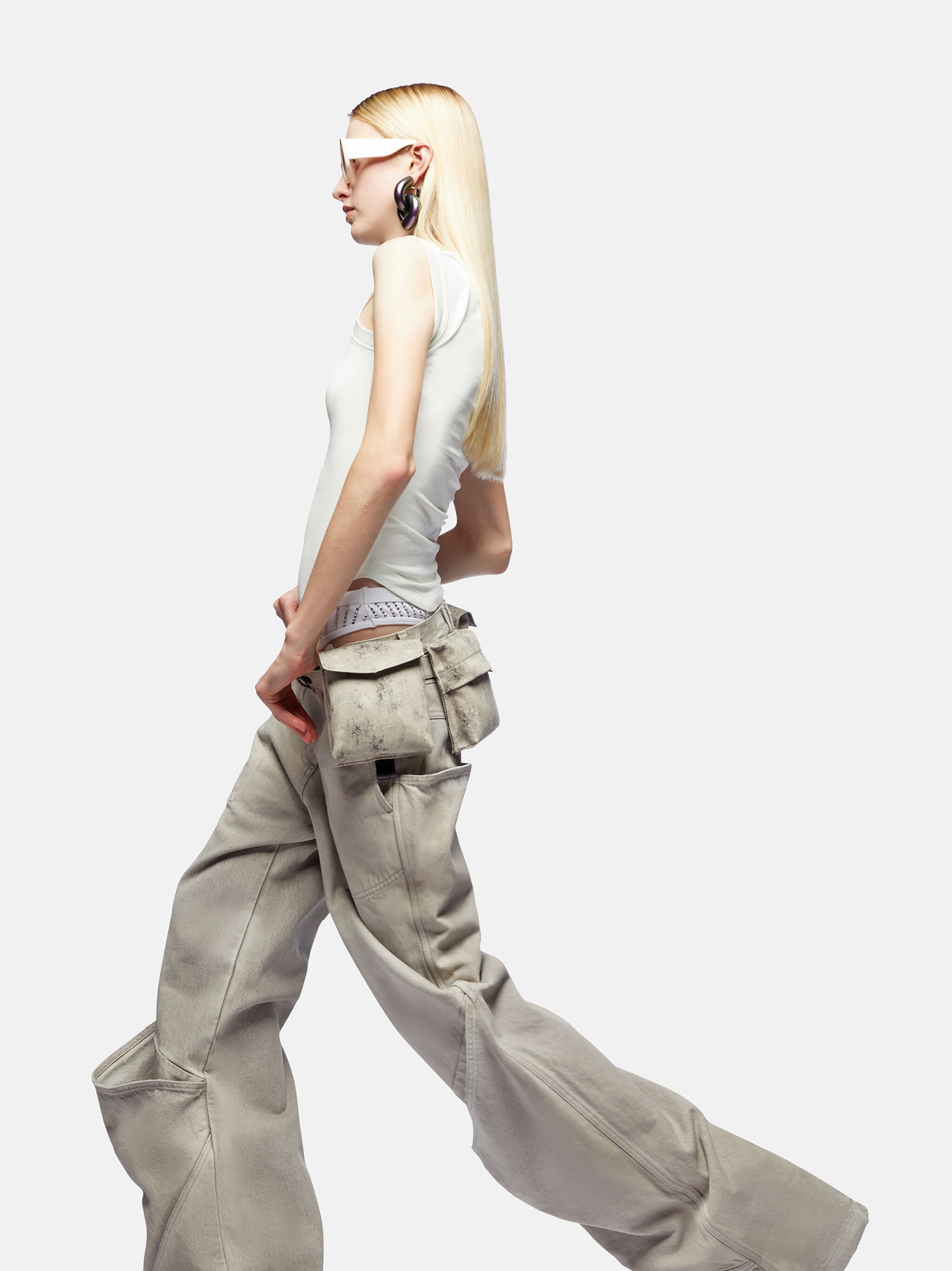 THE ATTICO Wide-leg cargo jeans | harveynichols | REVERSIBLE