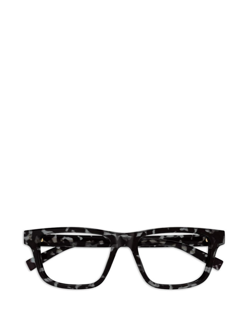 havana rectangle frame glasses 1