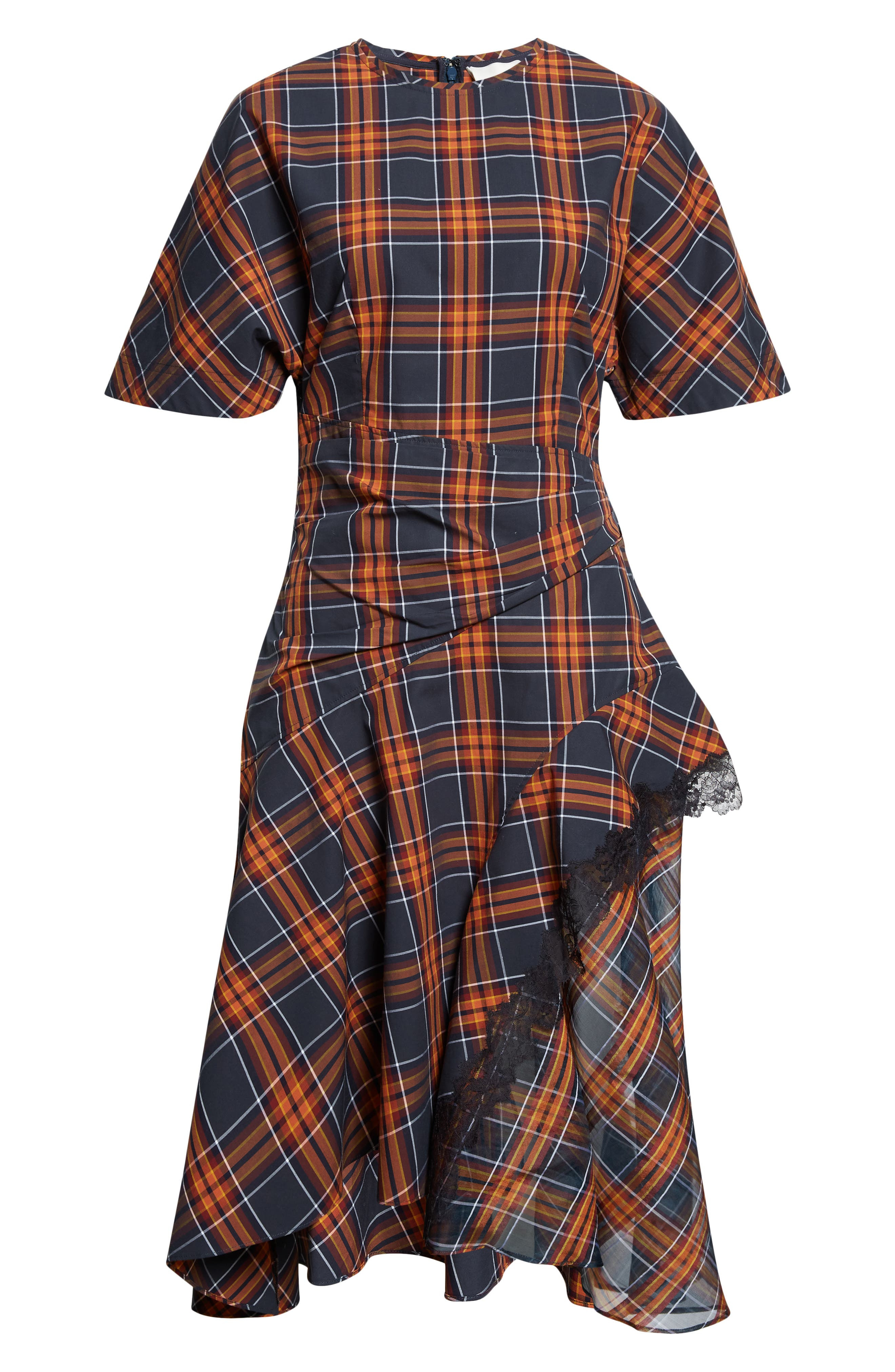 3.1 Phillip Lim Plaid Cotton & Silk Dress in Dusk Multi at Nordstrom - 5