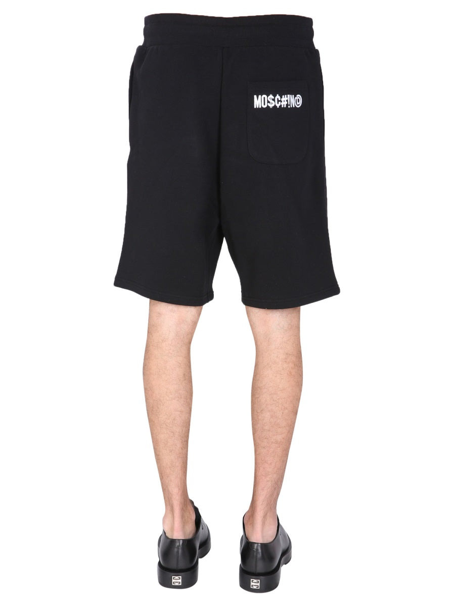 Moschino Men Bermuda With Logo Embroidered - 4