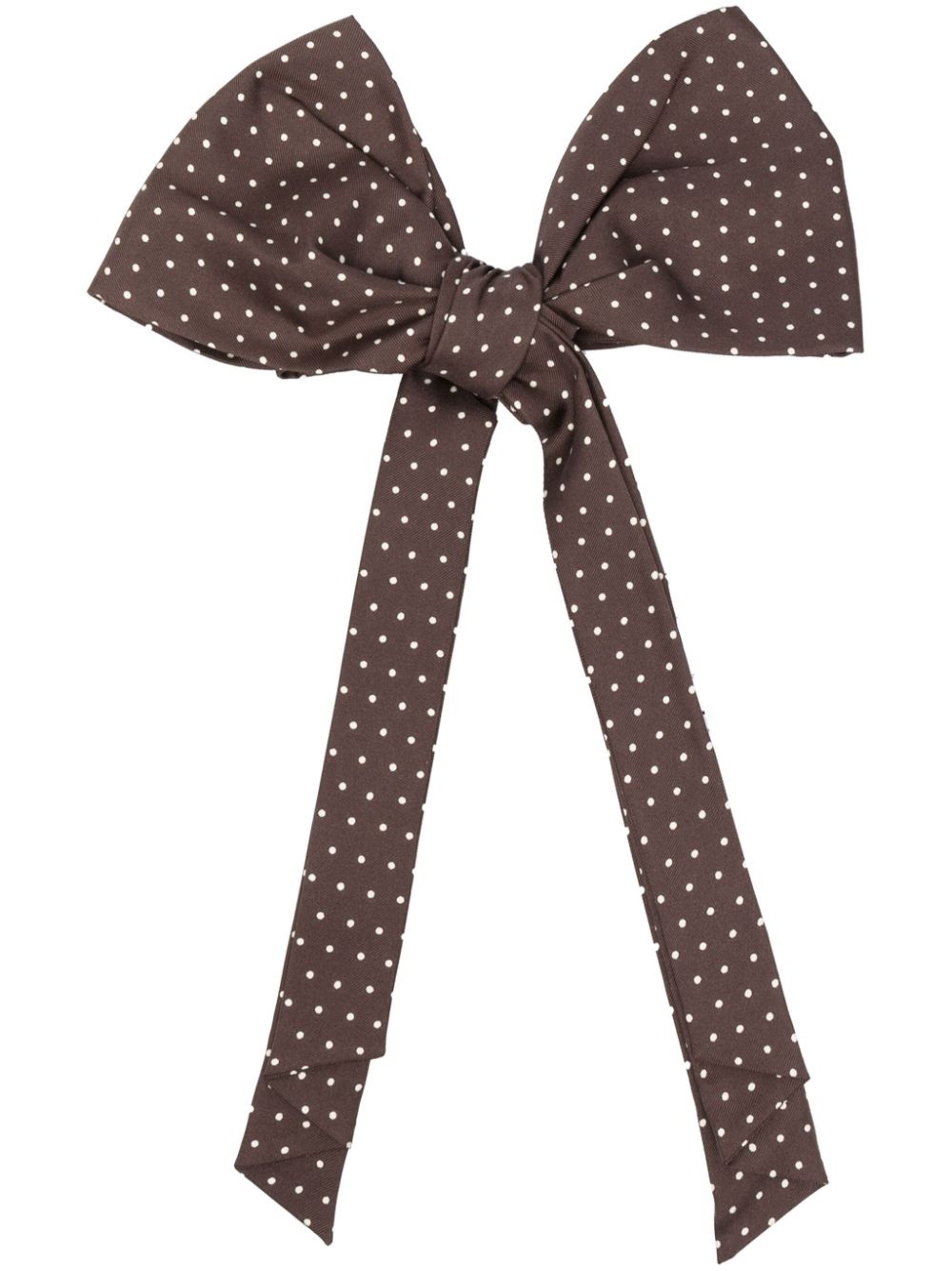 polka-dot print silk bow tie - 1