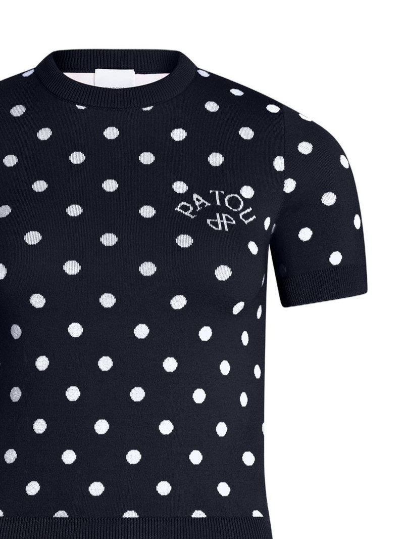 PATOU polka-dot knitted T-shirt outlook