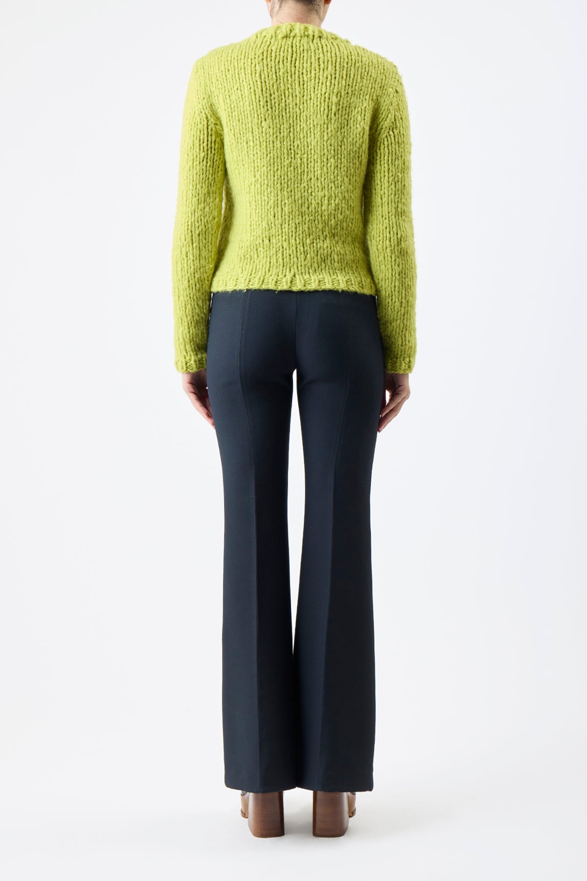Dalton Sweater in Lime Adamite Welfat Cashmere - 4