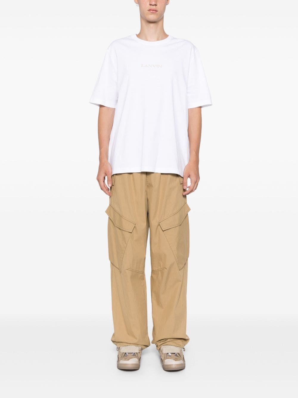 logo-embroidered cotton T-shirt - 2