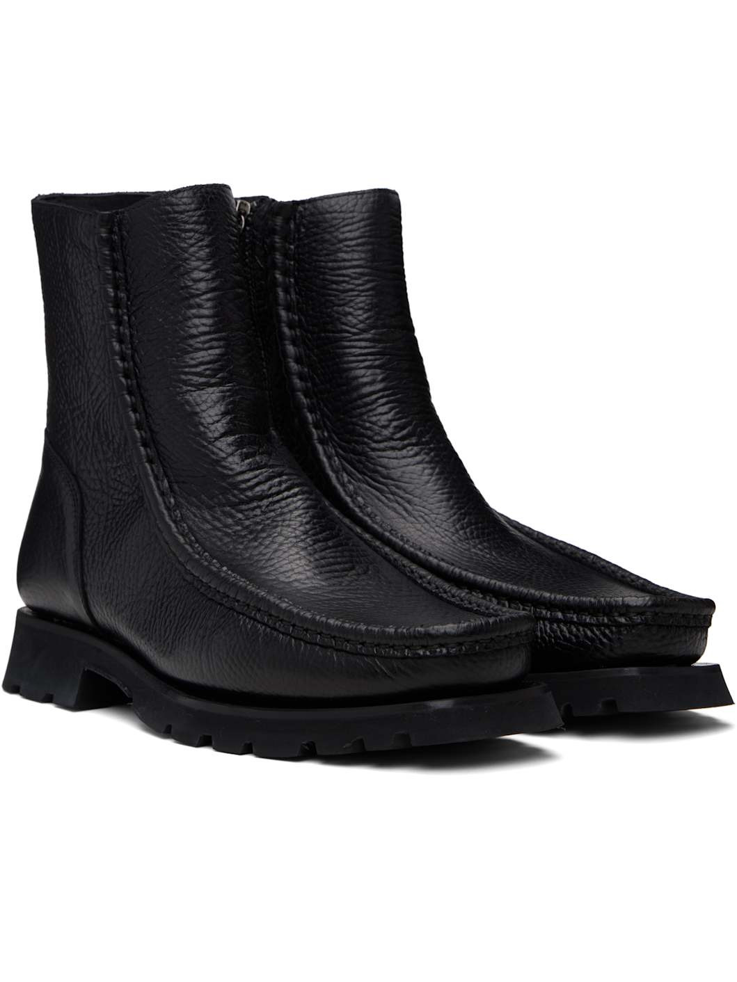 Black Riera Sport Grainy Boots - 4