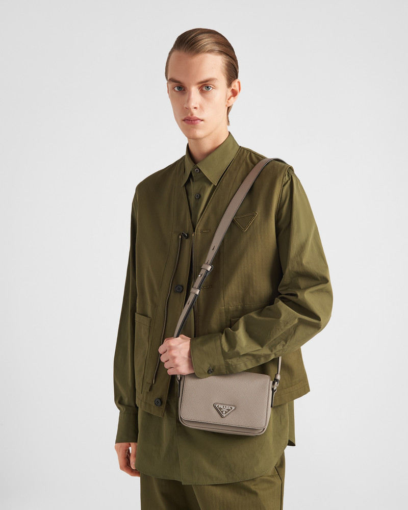 Saffiano leather shoulder bag 9