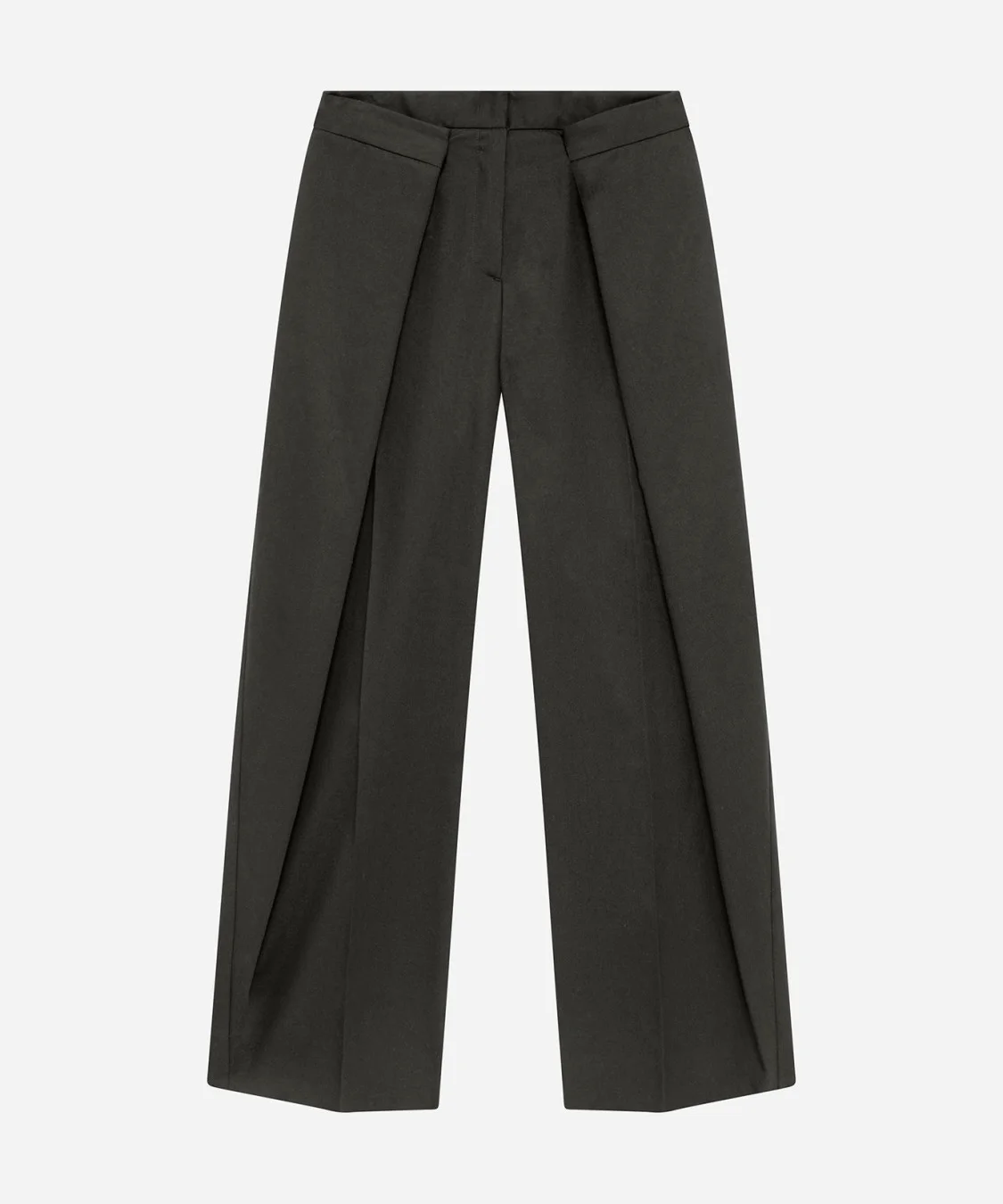 Gabardine pants with double panels - 1