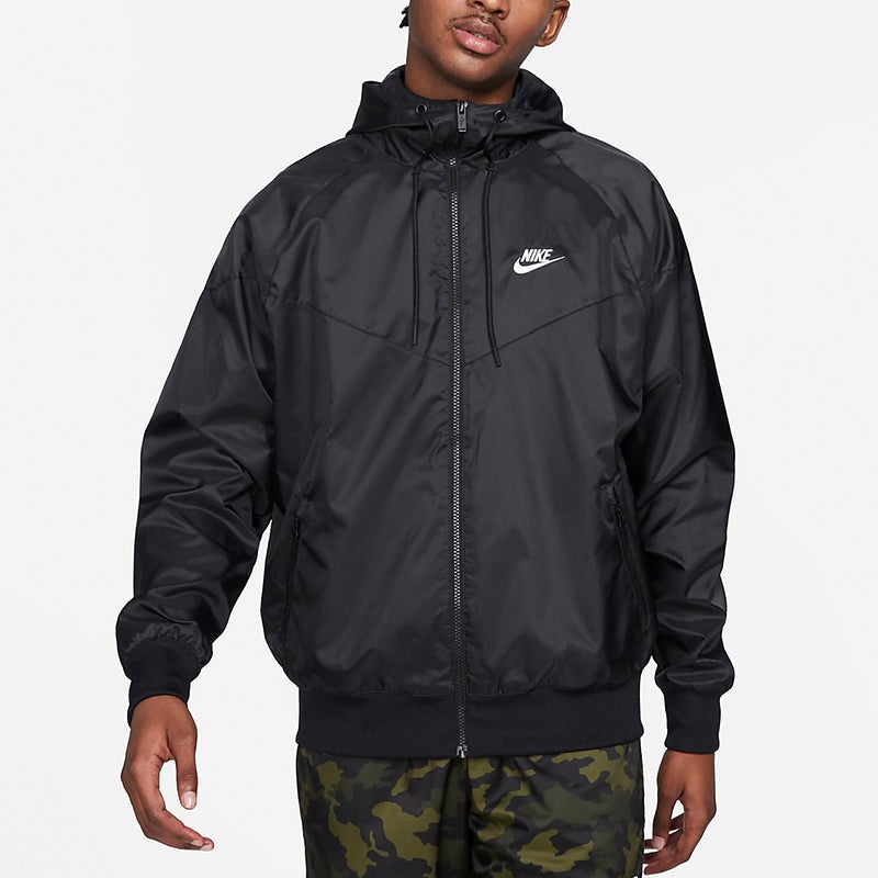 Nike Sports Zipper hooded Windproof Jacket Black DA0001-010 - 5