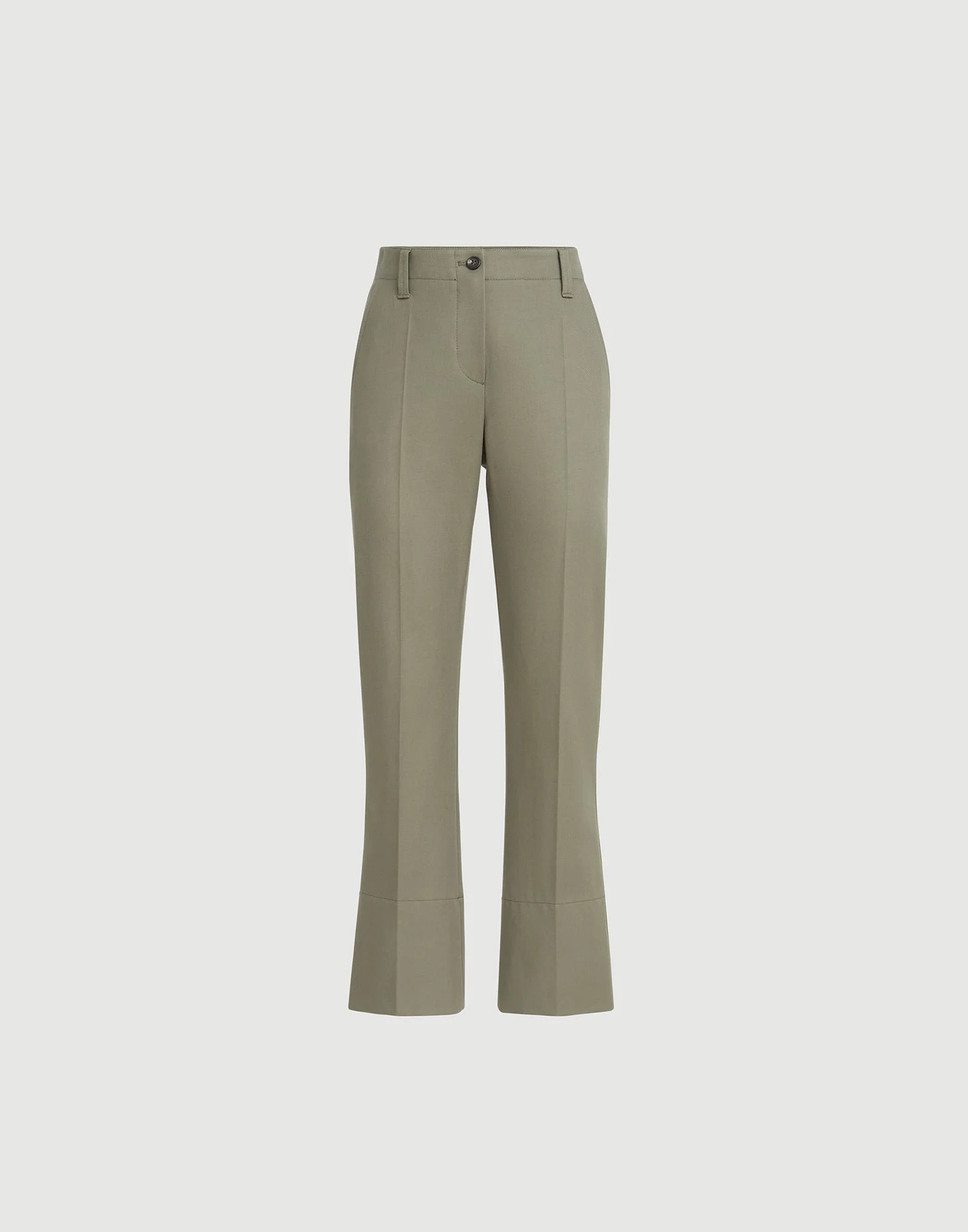 Stretch cotton cover kickflare cigarette trousers - 1
