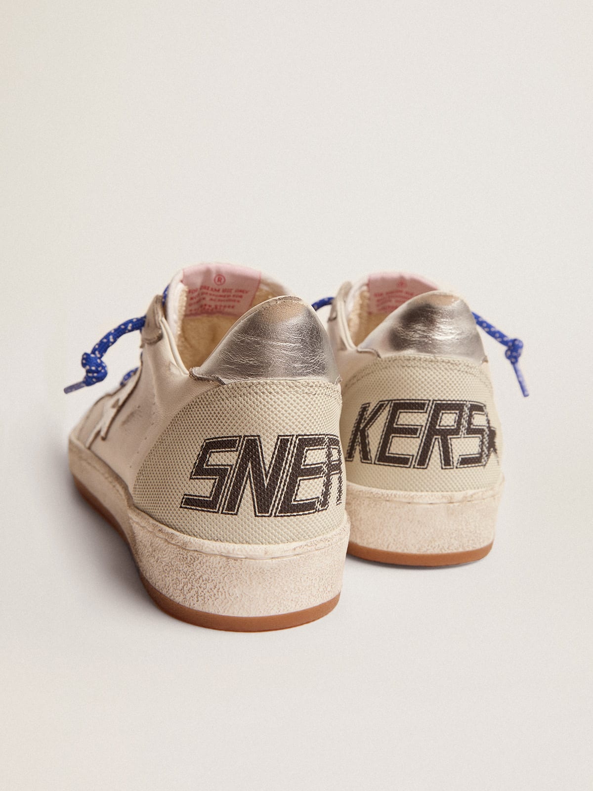 Golden Goose Men's Ball Star LTD in white nappa with silver