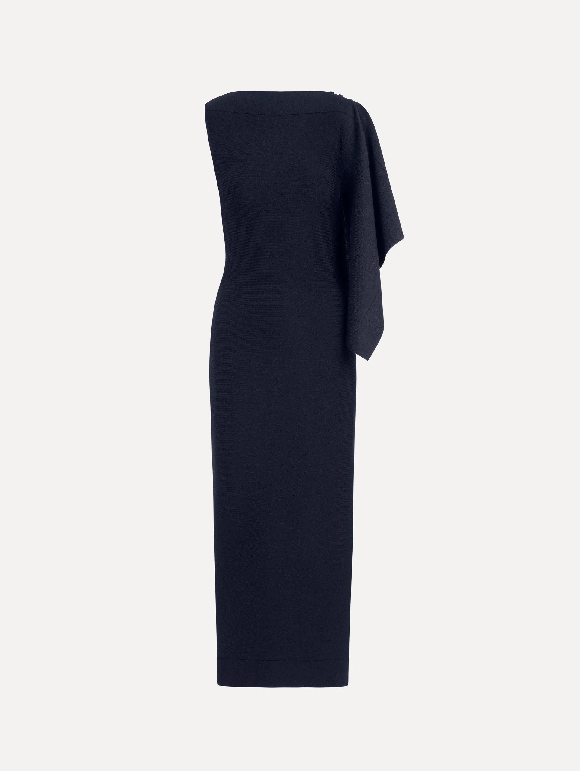 HIBISCUS BROOCH KNIT DRESS - 1