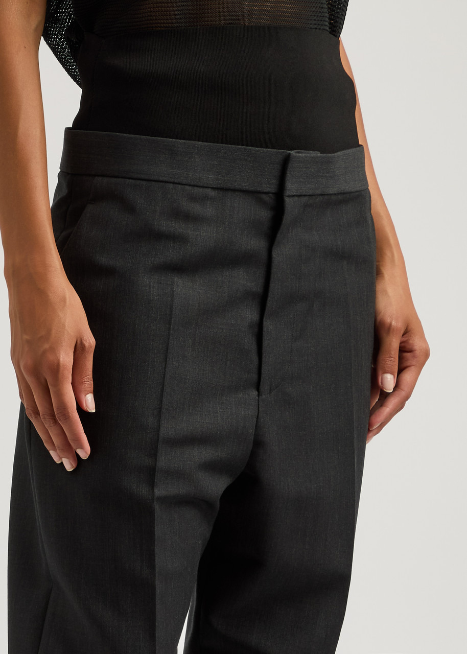 Layered mohair-blend trousers - 5