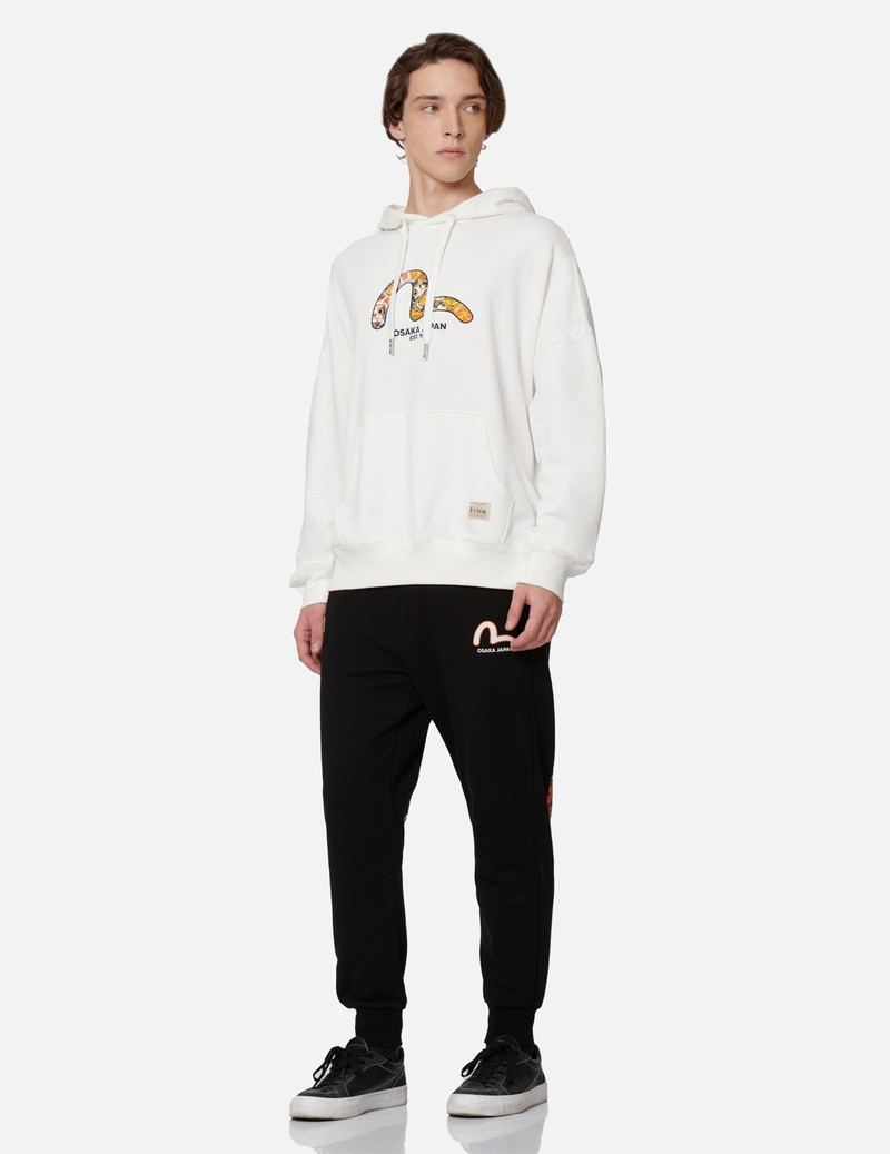 EVISU SQUAD DAICOCK PRINT WITH FORTUNE CAT EMBROIDERY SWEATPANTS 4